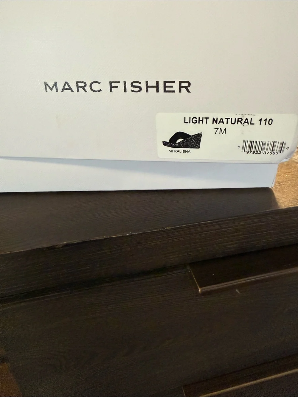Marc Fisher Braided Straw Wedge Sandals in Natural